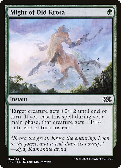 Might of Old Krosa - Double Masters 2022 (#153) - Illustrated by Lars Grant-West - Magic: The Gathering Card