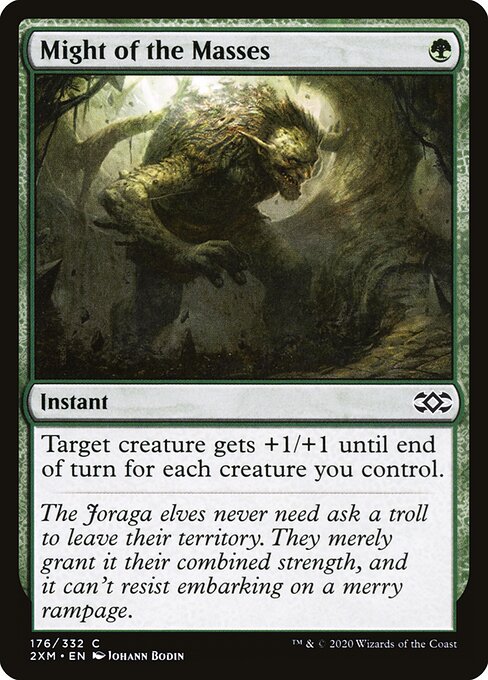 Might of the Masses - Double Masters (#176) - Illustrated by Johann Bodin - Magic: The Gathering Card