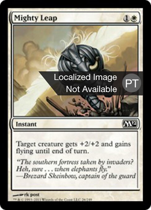 Salto Poderoso (Mighty Leap) - Magic 2012 (#26) - Illustrated by rk post - Magic: The Gathering Card
