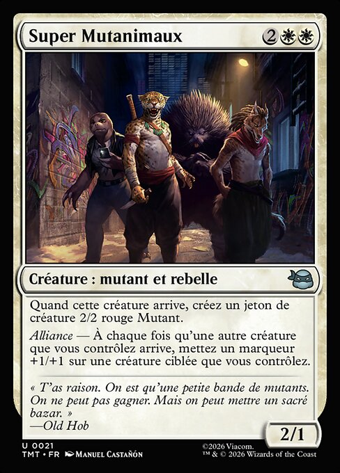マイティ・ミュータニマルズ (Mighty Mutanimals) - Teenage Mutant Ninja Turtles (#21) - Illustrated by Manuel Castañón - Magic: The Gathering Card