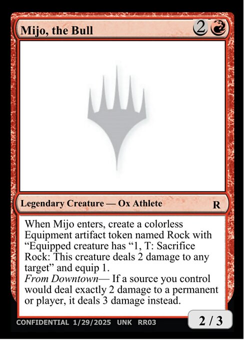 Mijo, the Bull - Unknown Event (#RR03b) - Magic: The Gathering Card