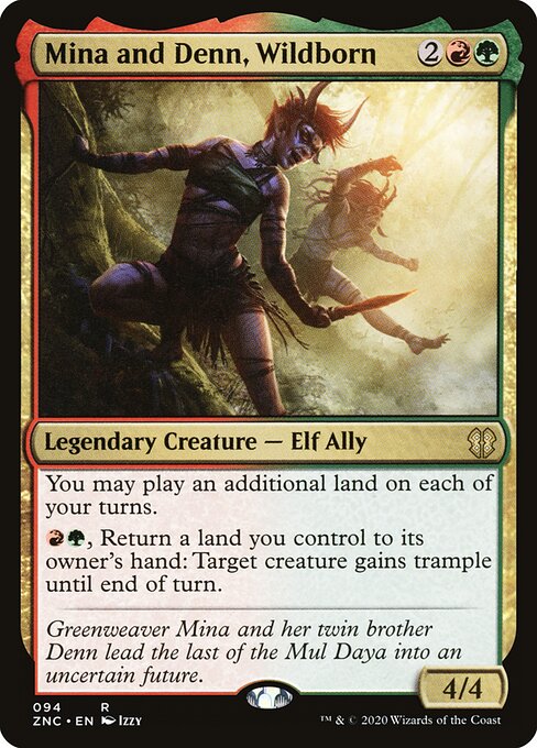 Mina and Denn, Wildborn - Zendikar Rising Commander Magic card
