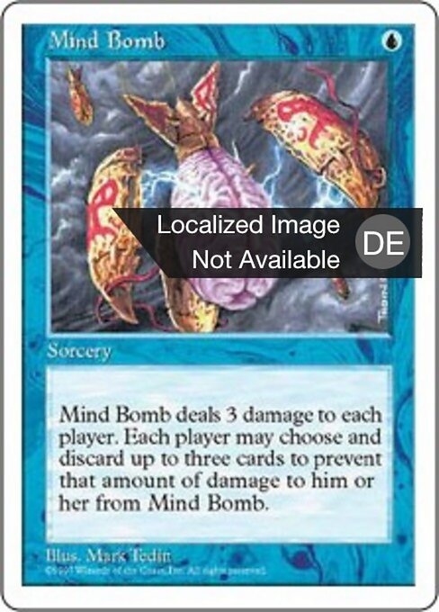 Bombe cérébrale (Mind Bomb) - Fourth Edition (#87) - Illustrated by Mark Tedin - Magic: The Gathering Card