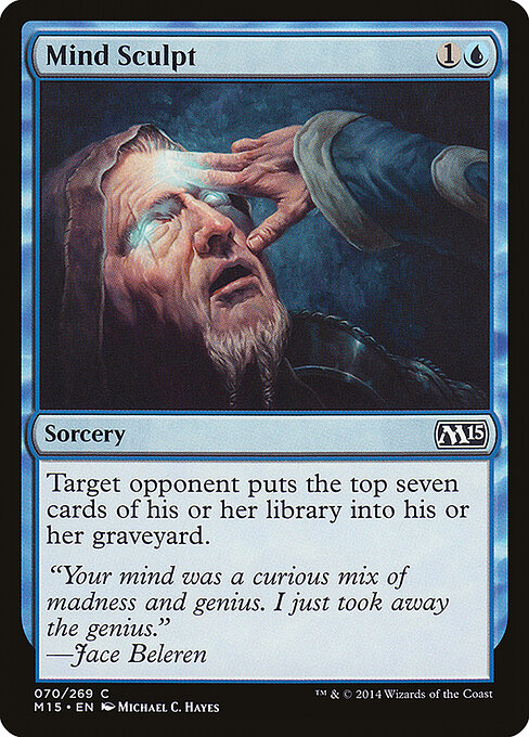 정신 조작 (Mind Sculpt) - Magic 2013 (#61) - Illustrated by Michael C. Hayes - Magic: The Gathering Card