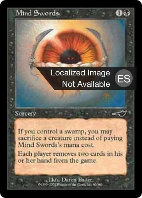 Spade Mentali (Mind Swords) - Nemesis (#60) - Illustrated by Daren Bader - Magic: The Gathering Card