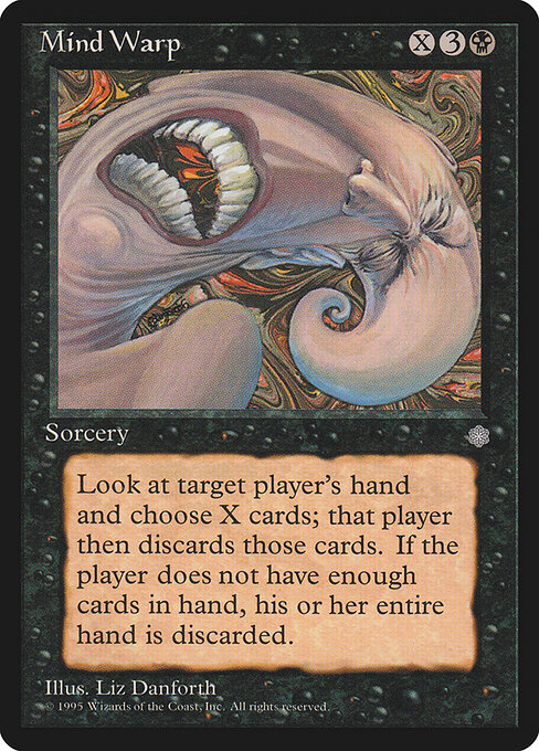 精神歪曲 (Mind Warp) - Classic Sixth Edition (#143) - Illustrated by Liz Danforth - Magic: The Gathering Card