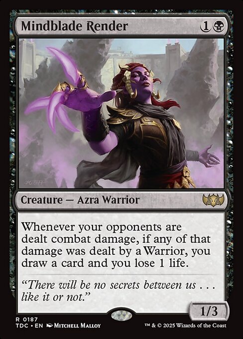 Mindblade Render - Tarkir: Dragonstorm Commander (#187) - Illustrated by Mitchell Malloy - Magic: The Gathering Card