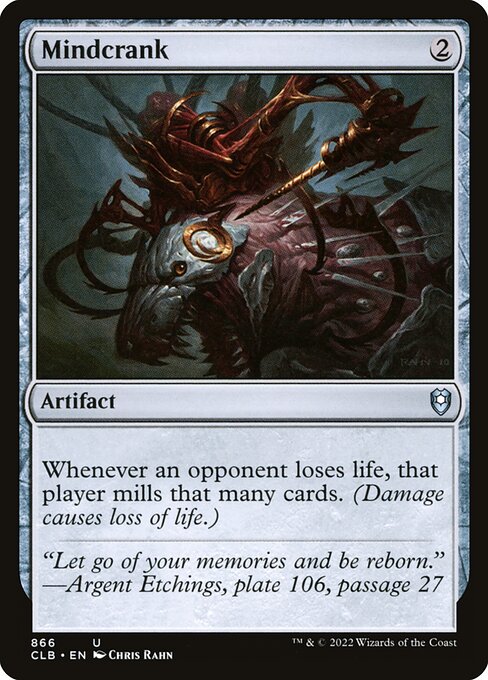 Mindcrank - Commander Legends: Battle for Baldur's Gate (#866) - Illustrated by Chris Rahn - Magic: The Gathering Card