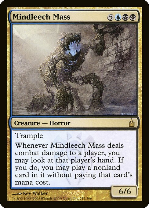 夺念团块 (Mindleech Mass) - Ravnica: City of Guilds (#215) - Illustrated by Kev Walker - Magic: The Gathering Card