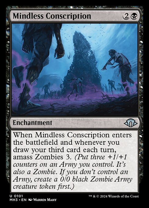 Mindless Conscription - Modern Horizons 3 (#101) - Illustrated by Warren Mahy - Magic: The Gathering Card