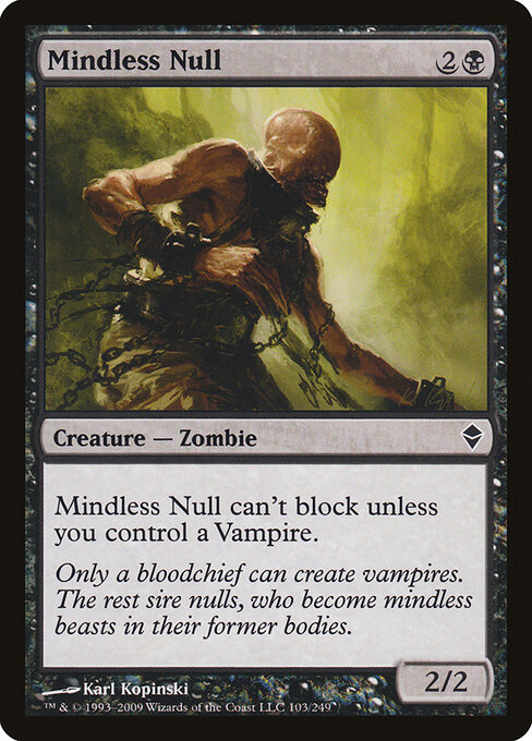 Mindless Null - Zendikar Magic card