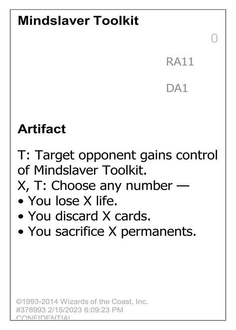 Mindslaver Toolkit - Unknown Event (#RA11a) - Magic: The Gathering Card