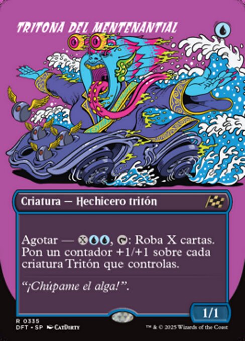 Tritona del mentenantial (Mindspring Merfolk) - Aetherdrift (#335) - Illustrated by CatDirty - Magic: The Gathering Card