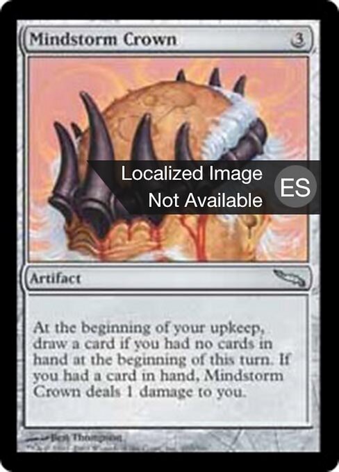 Coroa de Tempestade Cerebral (Mindstorm Crown) - Mirrodin (#207) - Illustrated by Ben Thompson - Magic: The Gathering Card