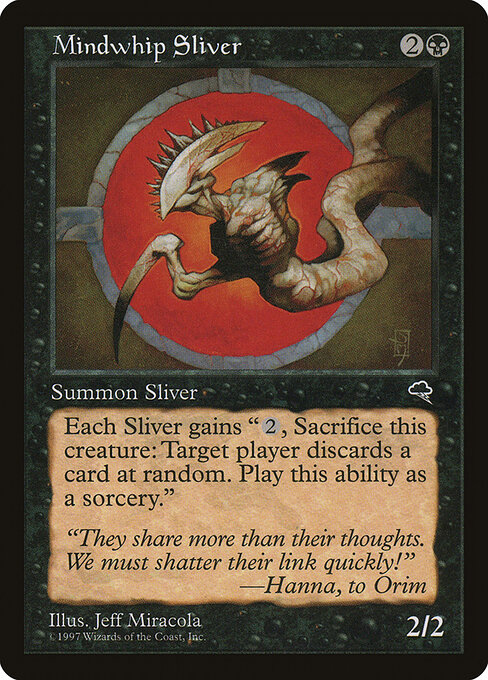 Mindwhip Sliver - Tempest Magic card