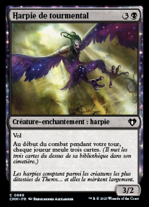 Hirnbrecher-Harpyie (Mindwrack Harpy) - Theros Beyond Death (#276) - Illustrated by Deruchenko Alexander - Magic: The Gathering Card