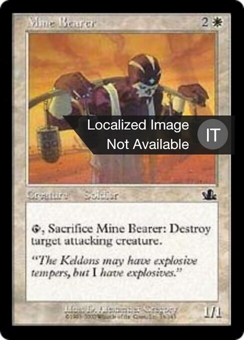 Minenträger (Mine Bearer) - Prophecy (#16) - Illustrated by D. Alexander Gregory - Magic: The Gathering Card