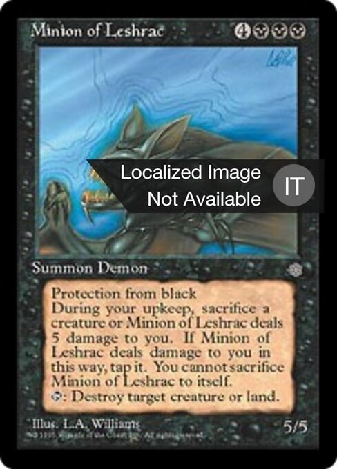 Servitore di Leshrac (Minion of Leshrac) - Ice Age (#150) - Illustrated by Allen Williams - Magic: The Gathering Card