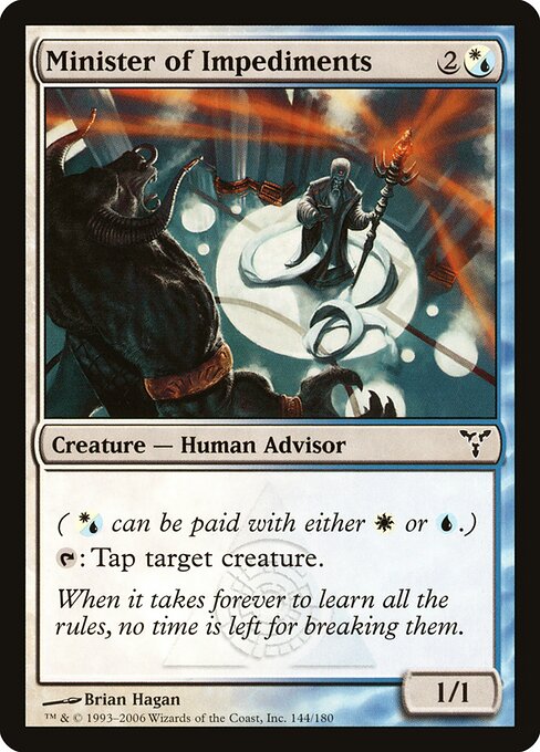 Minister of Impediments - Dissension Magic card