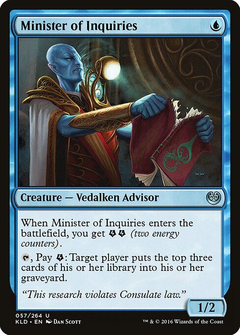 Minister der Revision (Minister of Inquiries) - Kaladesh (#57) - Illustrated by Dan Murayama Scott - Magic: The Gathering Card