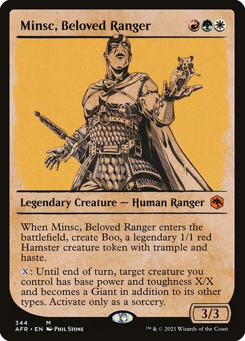 Minsc, Beloved Ranger - Adventures in the Forgotten Realms (#344) - Illustrated by Phil Stone - Magic: The Gathering Card