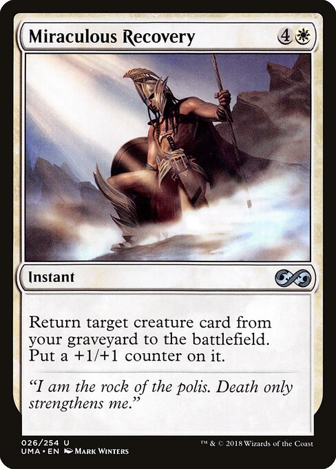 Miraculous Recovery - Ultimate Masters Magic card