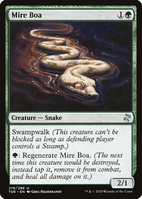 Mire Boa - Time Spiral Remastered (#219) - Illustrated by Greg Hildebrandt - Magic: The Gathering Card
