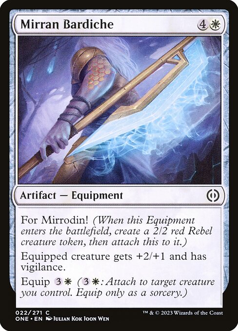 Mirran Bardiche - Phyrexia: All Will Be One Magic card