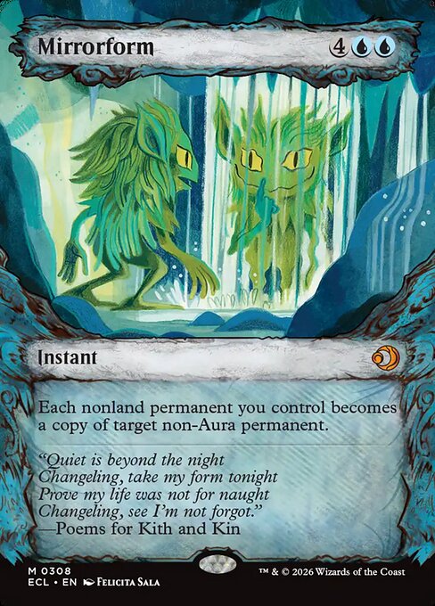 Mirrorform - Lorwyn Eclipsed (#308) - Illustrated by Felicita Sala - Magic: The Gathering Card