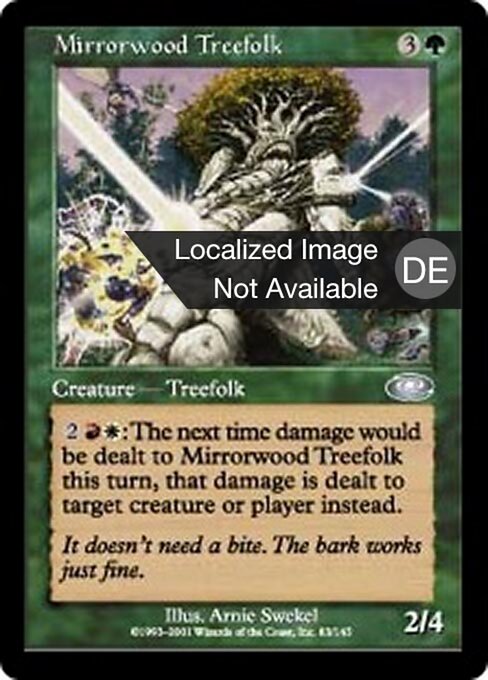Baumvolk des Spiegelwalds (Mirrorwood Treefolk) - Planeshift (#83) - Illustrated by Arnie Swekel - Magic: The Gathering Card