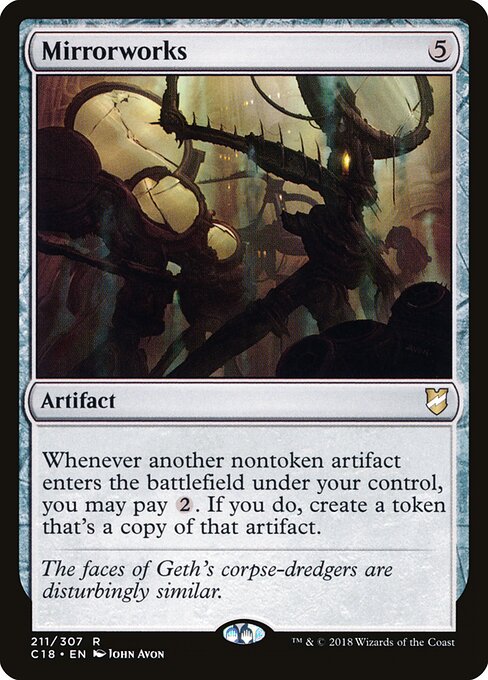 鏡操り (Mirrorworks) - Commander 2018 (#211) - Illustrated by John Avon - Magic: The Gathering Card