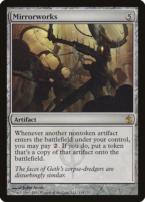 鏡操り (Mirrorworks) - Mirrodin Besieged (#114) - Illustrated by John Avon - Magic: The Gathering Card