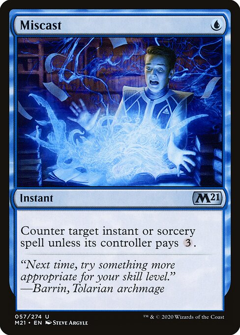 Miscast - Core Set 2021 (#57) - Illustrated by Steve Argyle - Magic: The Gathering Card