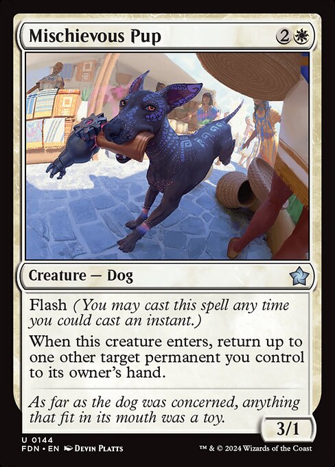 Mischievous Pup - Foundations Magic card