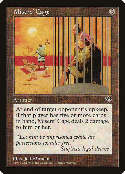 Misers' Cage - Mirage Magic card
