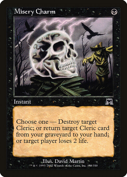 Misery Charm - Onslaught (#158) - Illustrated by David Martin - Magic: The Gathering Card