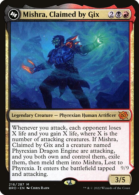 Mishra, Claimed by Gix - The Brothers' War (#216) - Illustrated by Chris Rahn - Magic: The Gathering Card