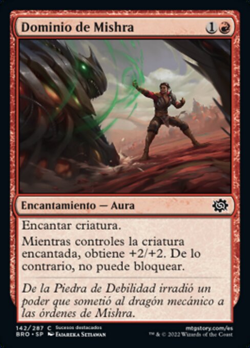 Mishras Dominanz (Mishra's Domination) - The Brothers' War (#142) - Illustrated by Fajareka Setiawan - Magic: The Gathering Card