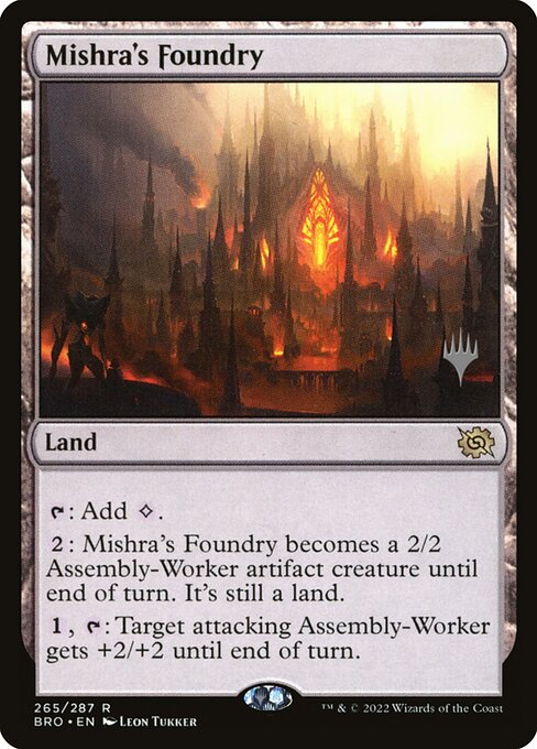 Fonderie de Mishra (Mishra's Foundry) - The Brothers' War (#372) - Illustrated by Leon Tukker - Magic: The Gathering Card