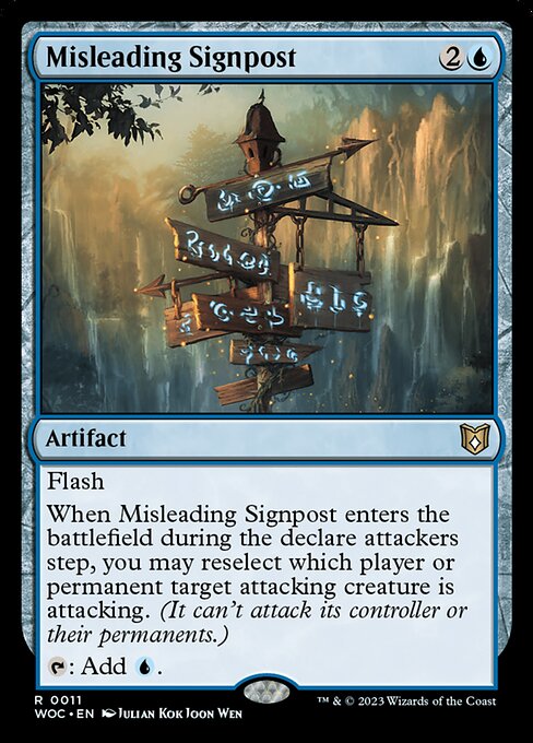 Misleading Signpost - Wilds of Eldraine Commander Magic card