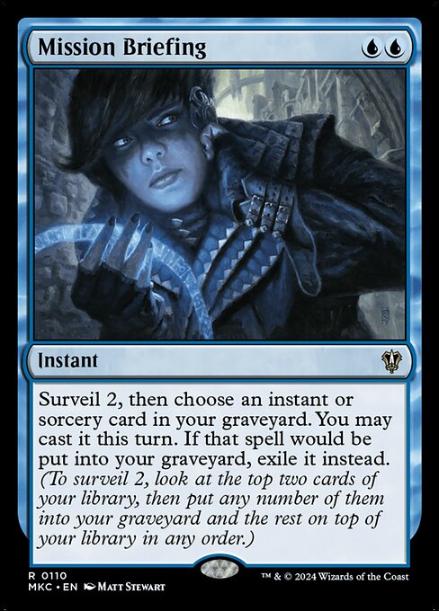 Mission Briefing - Murders at Karlov Manor Commander (#110) - Illustrated by Matt Stewart - Magic: The Gathering Card