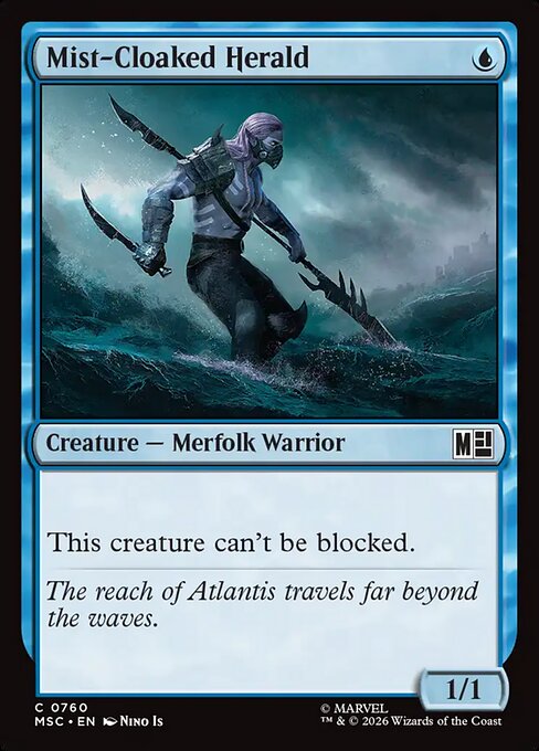 Mist-Cloaked Herald - Marvel Super Heroes Commander (#760) - Illustrated by Nino Is - Magic: The Gathering Card