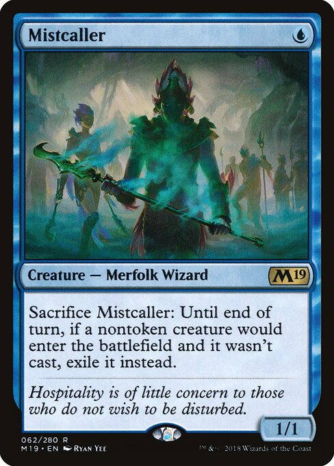 Meneur de brume (Mistcaller) - Core Set 2019 (#62) - Illustrated by Ryan Yee - Magic: The Gathering Card