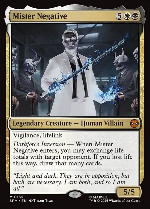 Mister Negative - Marvel's Spider-Man (#135) - Illustrated by Thanh Tuấn - Magic: The Gathering Card