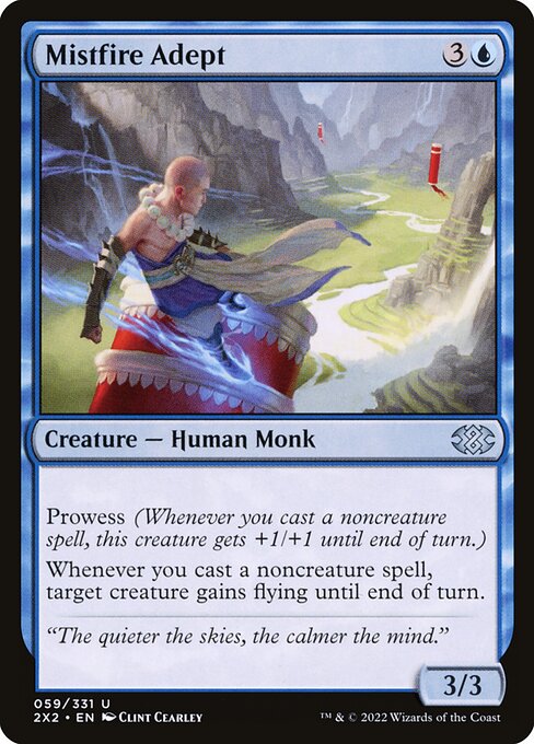 Mistfire Adept - Double Masters 2022 (#59) - Illustrated by Clint Cearley - Magic: The Gathering Card