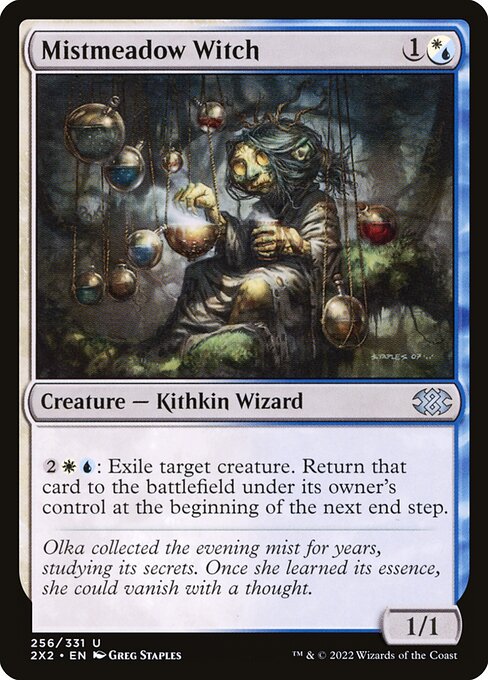 Mistmeadow Witch - Double Masters 2022 (#256) - Illustrated by Greg Staples - Magic: The Gathering Card