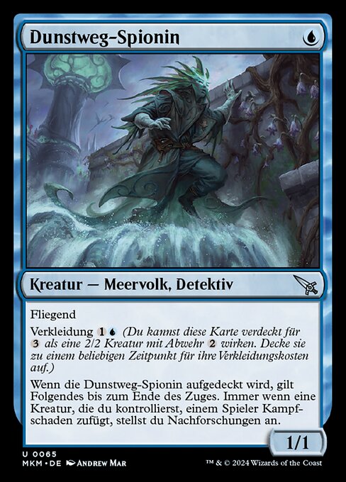 Dunstweg-Spionin (Mistway Spy) - Murders at Karlov Manor (#65) - Illustrated by Andrew Mar - Magic: The Gathering Card