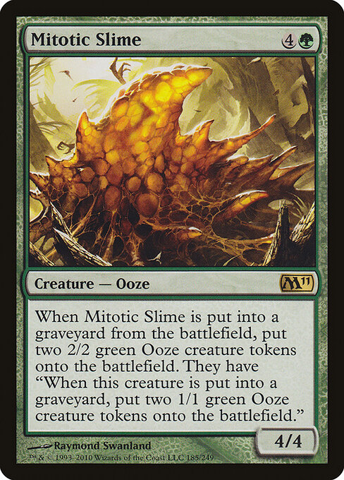 丝裂黏菌 (Mitotic Slime) - Magic 2011 (#185) - Illustrated by Raymond Swanland - Magic: The Gathering Card