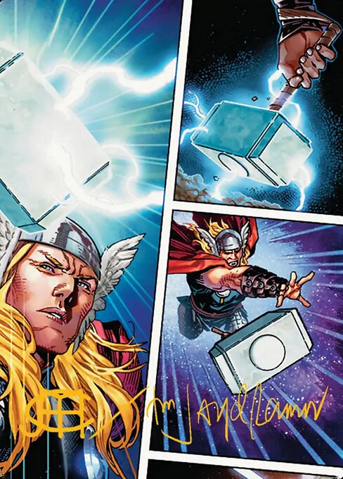 Mjölnir, Hammer of Thor // Mjölnir, Hammer of Thor art by Jim Cheung