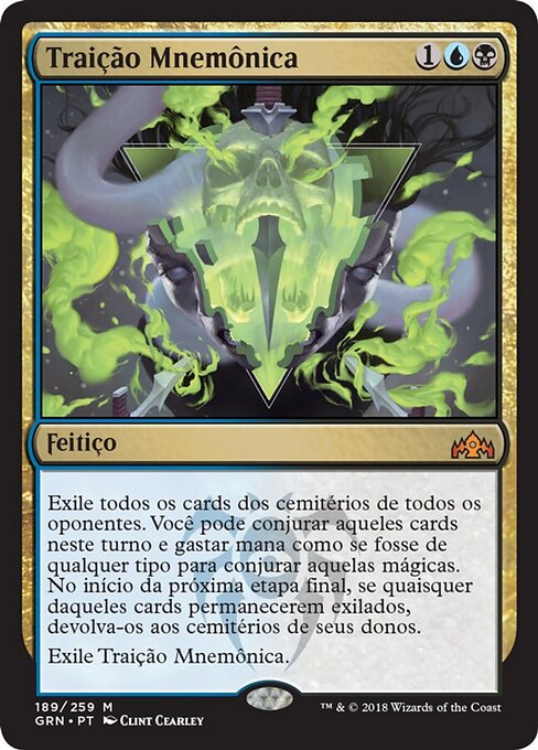 Traição Mnemônica (Mnemonic Betrayal) - Guilds of Ravnica (#189) - Illustrated by Clint Cearley - Magic: The Gathering Card